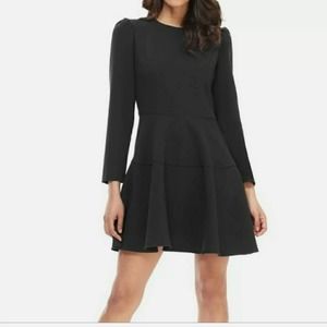 Gal Meets Glam Celeste Dress Womens Size 16 Black Zip Back Long Sleeve Lined